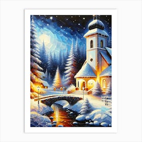 Winter Church Art Print