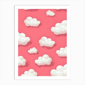 Pink Clouds Wallpaper Art Print