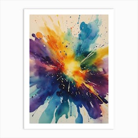 Abstract Watercolor Painting 1 Art Print