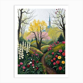 Tulips In The Garden 2 Art Print