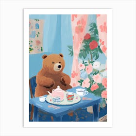 Animals Having Tea   Teddy Bear 1 Art Print
