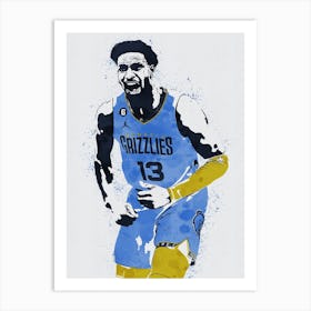 Jaren Jackson Jr Memphis Grizzlies Art Print