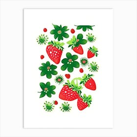 Everbearing Strawberries, Plant, Tarazzo Art Print