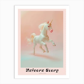 Toy Pastel Unicorn Galloping 1 Poster Art Print