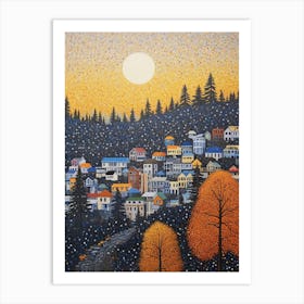 Vancouver Washington Pointillism 12 Art Print