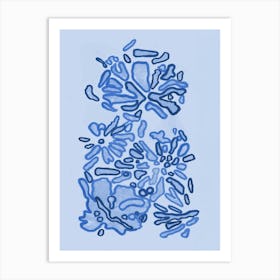 Coastal Coral Reef Blue Art Print