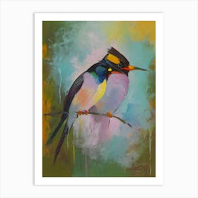 Vibrant Impressionistic Painting Of Two Birds Art Print