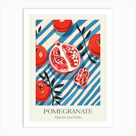 Marche Aux Fruits Pomegranate Fruit Summer Illustration 3 Art Print