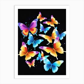 Colorful Butterflies 173 Art Print