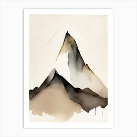 Mountain Peak Symbol Abstract Painting Art Print