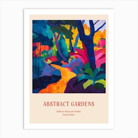 Colourful Gardens Bellevue Botanical Garden Usa 1 Red Poster Art Print