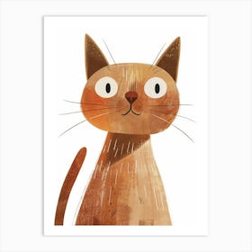 Cornish Rex Cat Clipart Illustration 2 Art Print