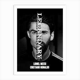 Lionel Messi With Cristiano Ronaldo 1 Art Print