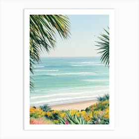 Pismo Beach, California Contemporary Illustration 1  Art Print