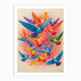 'Flying Birds' Art Print