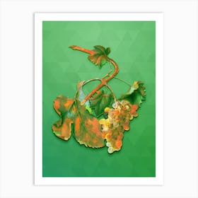 Vintage Vermentino Grapes Botanical Art on Classic Green n.0006 Art Print