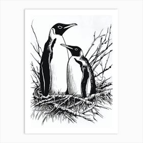 Emperor Penguin Nesting 3 Art Print