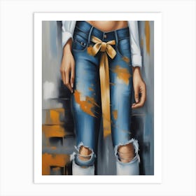 Jean Girl Art Print