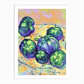 Tomatillo Fauvist vegetable Art Print