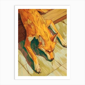 Foxes 4 Art Print