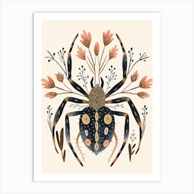 Colourful Insect Illustration Spider 10 Art Print