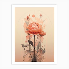 Flower Abstract Geometric 1 Art Print