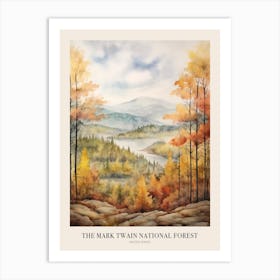 Autumn Forest Landscape The Mark Twain National Forest Poster Art Print