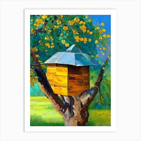 Beehive In Tree 2 Painting Art Print