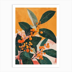 Orange Berries Canvas Print Art Print