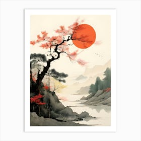 Asian Landscape Painting 8 Art Print