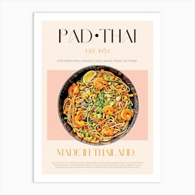 Pad Thai Mid Century Art Print