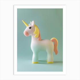 Pastel Toy Unicorn Portrait 5 Art Print