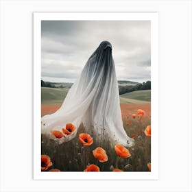 Ghost In The Poppy Fields Painting (3) Art Print