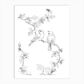 Ink Birds No 144 by Aga Szafranska Art Print