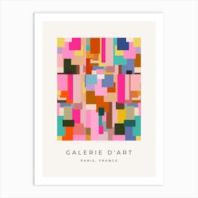 Mid Century Geometric Color Block | 02 Art Print