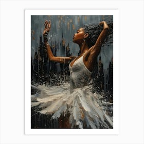 Dancer In The Rain 1 Art Print