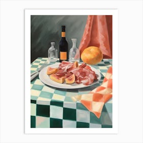 Prosciutto E Melone Still Life Painting Art Print