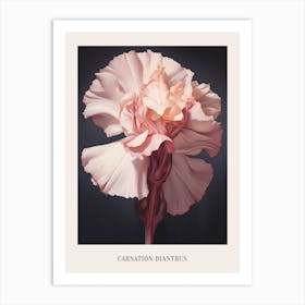 Floral Illustration Carnation Dianthus 5 Poster Art Print