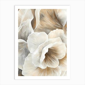 White Flowers Canvas Print Art Print