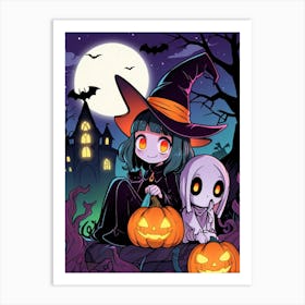 Halloween Witches Art Print