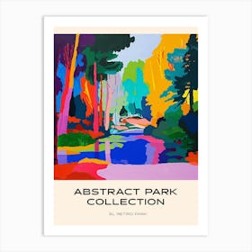 Abstract Park Collection Poster El Retiro Park Madrid Spain 2 Art Print