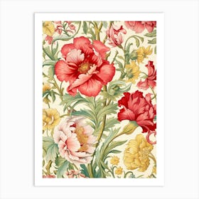 Floral Wallpaper 395 Art Print