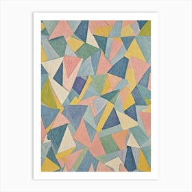 Pastel Triangles no2 Art Print