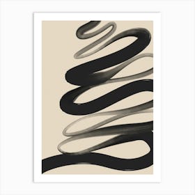 Black Strokes No 26 Art Print