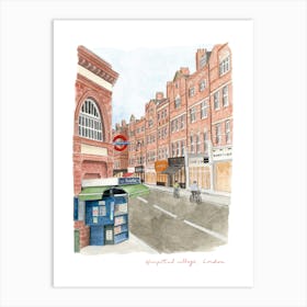 Hampstead High Street, London Art Print