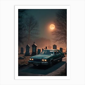 Graveyard 90s Horror Game (17) Art Print