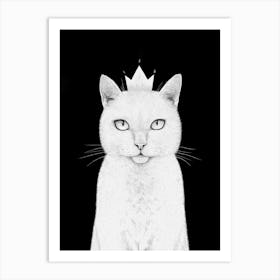 Queen Cat Art Print