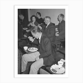 Man Eating Pie At The Buffet Supper Of The Jaycees At Eufaula, Oklahoma, See General Caption Number 25 By Russell Art Print