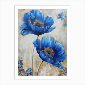 Blue Poppy 4 Art Print