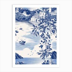 Amalfi Coast, Italy, Inspired Travel Pattern 1 Art Print